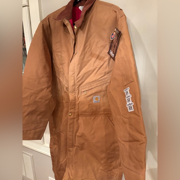 NWT Vintage Carhartt Duck Coverall Quilt Lined Made in USA 52 Tall - Picture 8 of 14